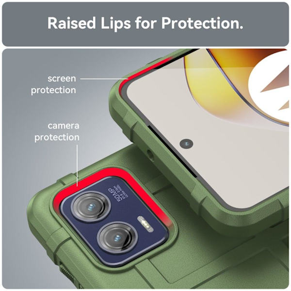 Rugged Shield Motorola Moto G73 skal - Grön Grön