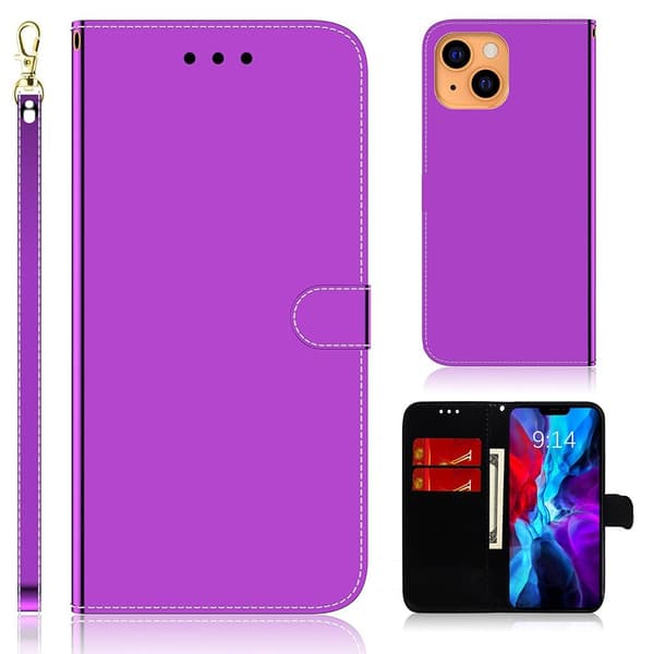Mirror iPhone 13 Mini flip-etui - Lilla Purple