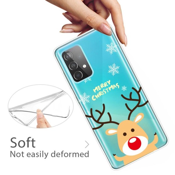 Julfodral till Samsung Galaxy A32 - Snöflingor Och Ren multifärg