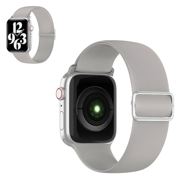 Apple Watch 40 mm elastisk silikone-urrem - Grå Silver grey