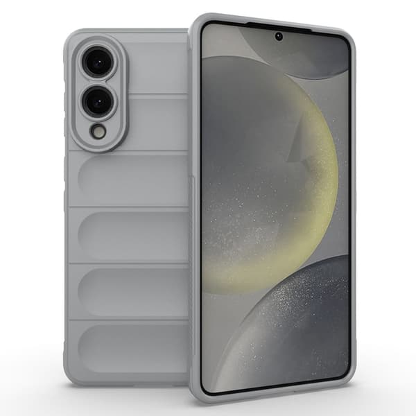 Samsung Galaxy S25 Edge Case Anti-Drop Soft Joustava Rugged Puhelin Back Cover - Vaalean Harmaa Silver grey