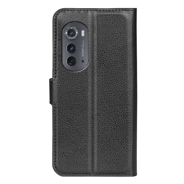 Klassisk Motorola Moto Edge 2022 Flip Etui - Sort Black