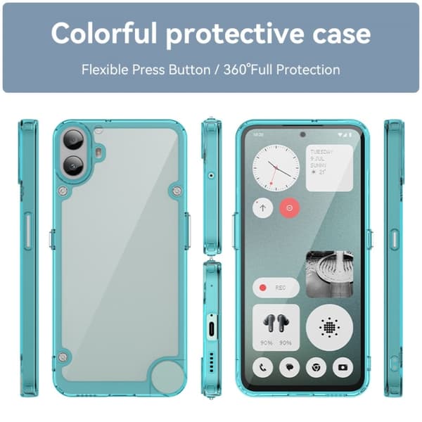 Nothing CMF Phone 1 smart akryl cover - Gennemsigtig Blå Blue