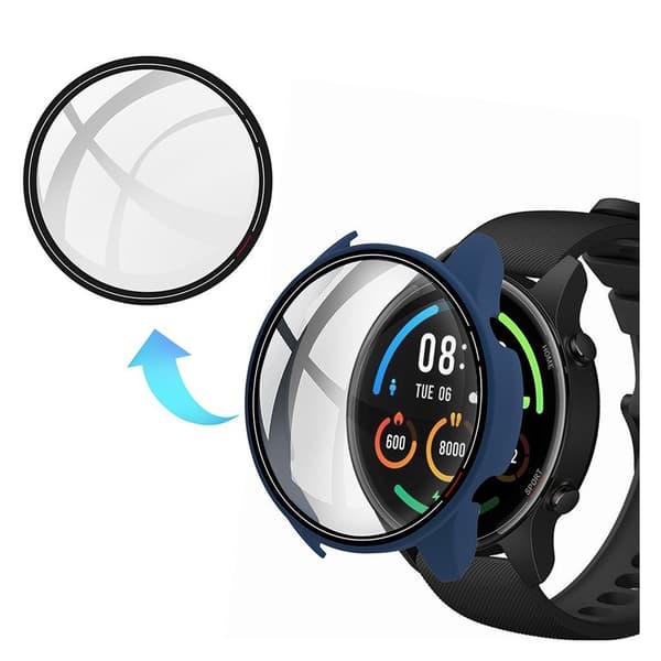 Xiaomi Mi Watch Color cover + tempelglas - Blå Blue