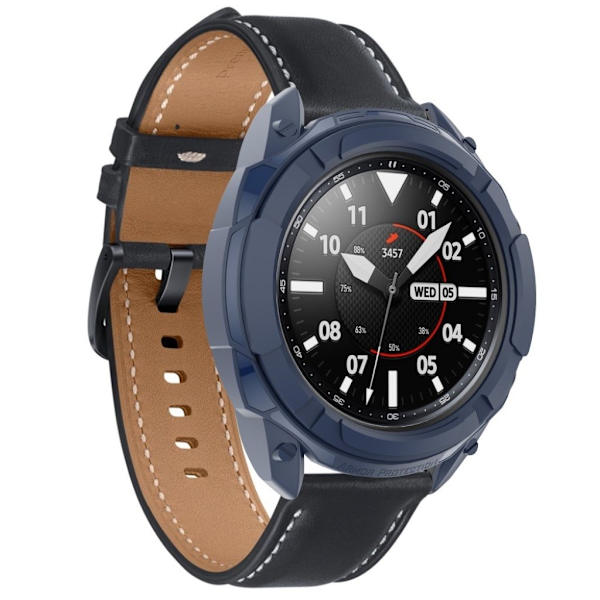 Samsung Galaxy Watch 3 (45mm) skyddande frame - mörkblå Blå