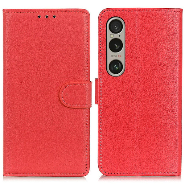 Klassisk Sony Xperia 1 VI flip etui - Rød Red