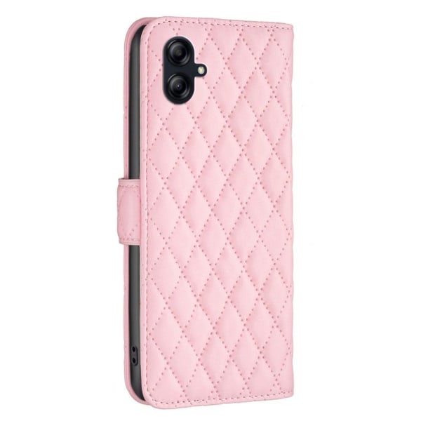 Rhombus mat Samsung Galaxy A04e flip etui - Pink Pink