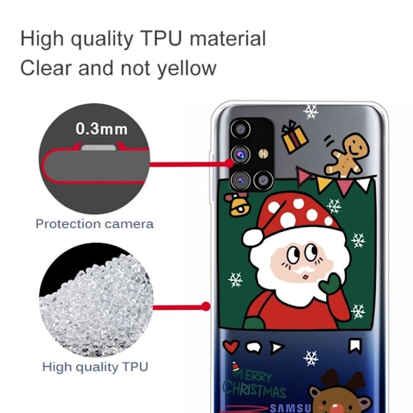 Juletaske til Samsung Galaxy M51 - Håndmalet Julemand Multicolor