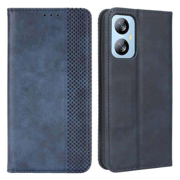 Bofink Vintage läder Blackview A52 fodral - Blå Blå