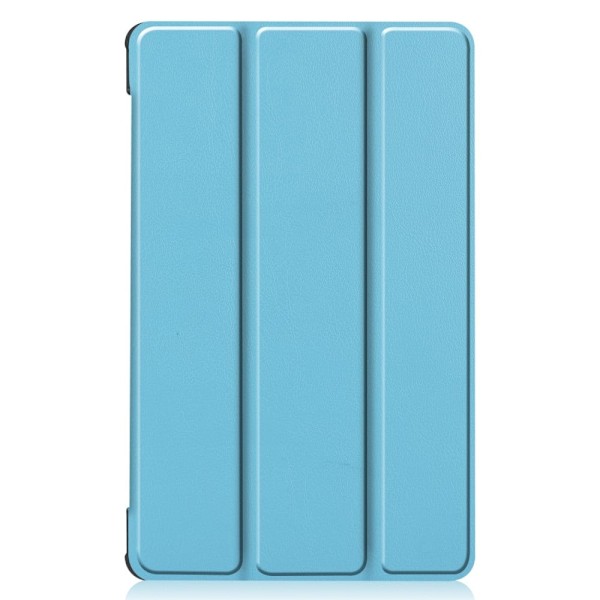 Tri-fold Leather stander etui til Lenovo Tab M8 (3. generation) - Himmelblå Blue