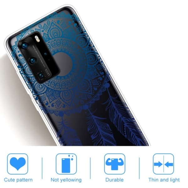 Deco Huawei P40 deksel - Malandablomst Blue