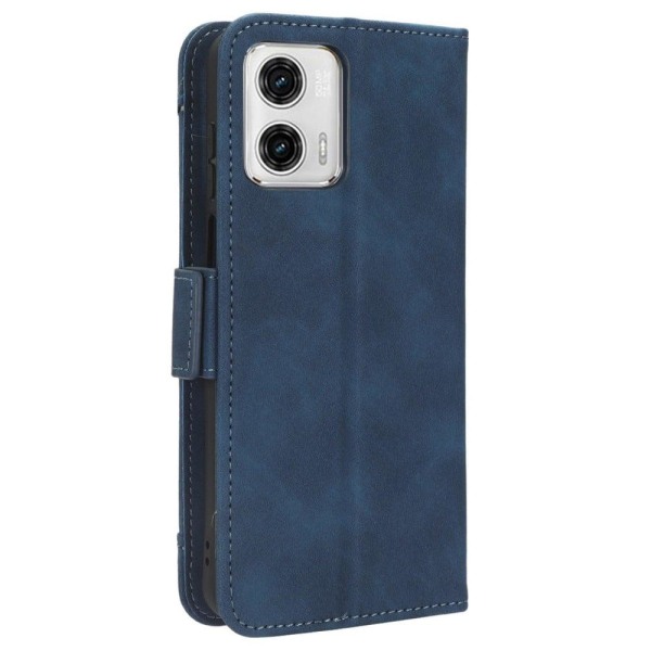Modernt Motorola Moto G73 fodral med plånbok - Blå Blå