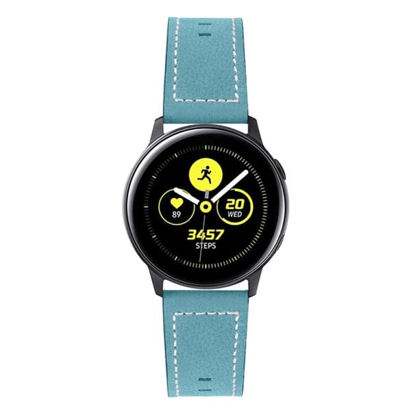 Ticwatch 2 / E / C2 klokkerem i ekte okseskinn - Blå Blue