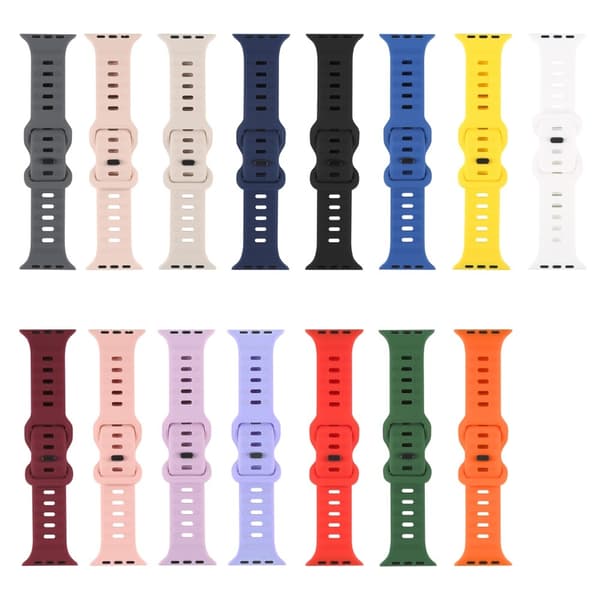 Apple Watch Series 9 45mm / Ultra 2 silikoniranneke - Harmaa Silver grey