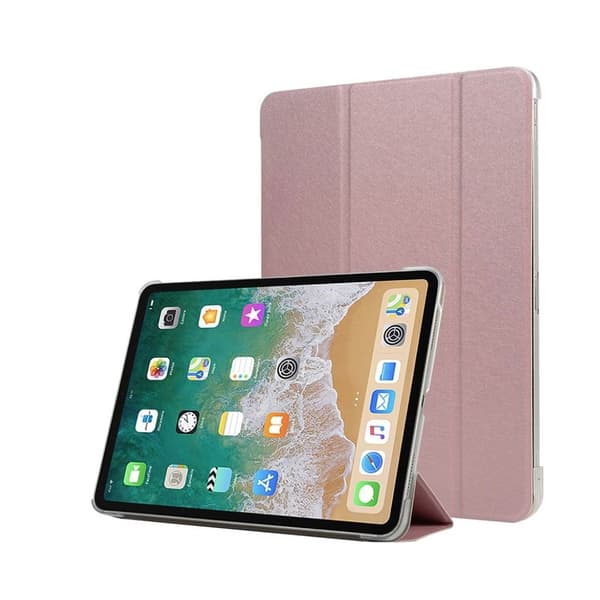 iPad Pro 11 inch (2018) vikbart syntetläder tablett skyddsfodral - Ros Guld Rosa