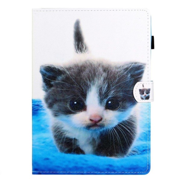 iPad 10.2 (2019) pattern leather flip case - Cat multifärg