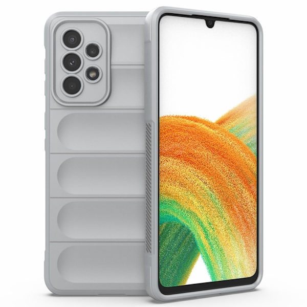 Blødt grebsformet cover til Samsung Galaxy A73 - Sølv/Grå Silver grey
