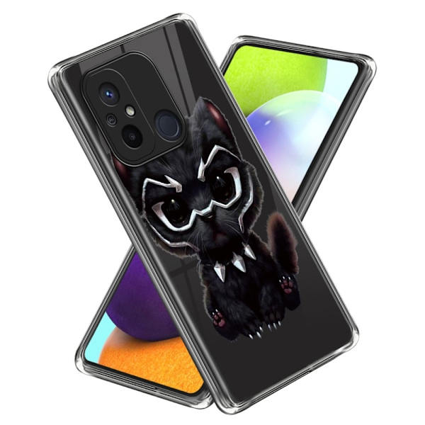 Deco Xiaomi Redmi 12C cover - Sort Kat Black