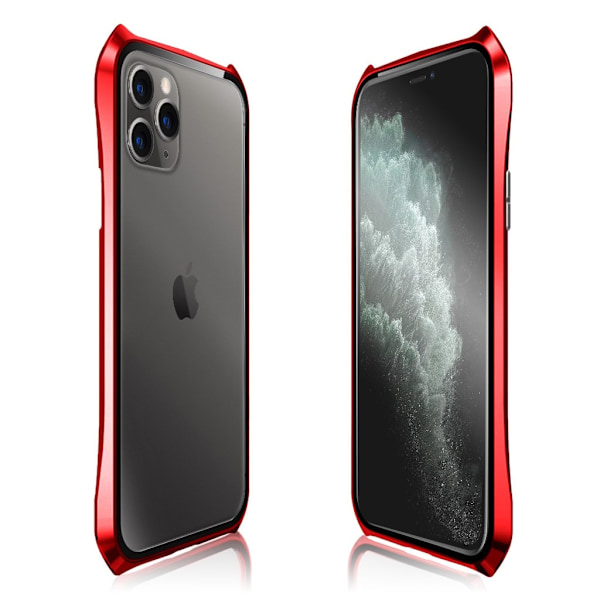 Luphie Bat iPhone 11 Pro Max Alu-puskuri + lasi - Punainen Red