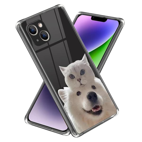 Deco iPhone 14 skal - Katt / Hund Vit