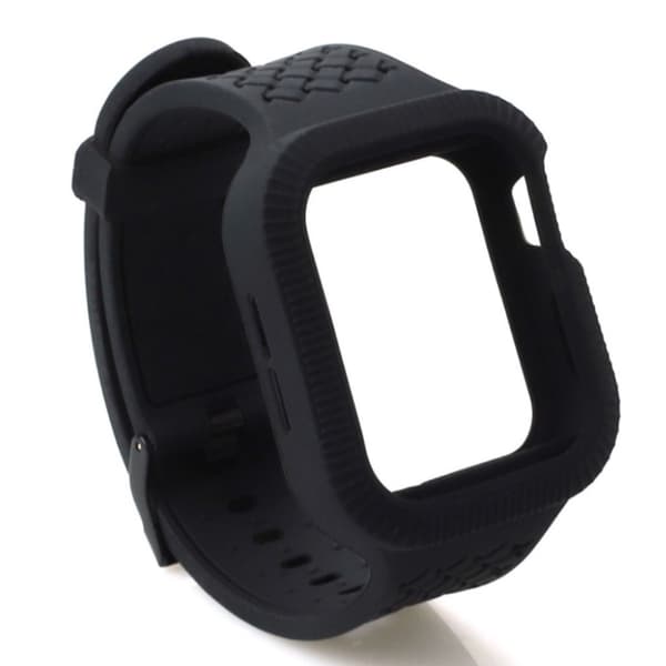 Apple Watch Series 4 40mm To tone silikone Urrem - Helt Sort Black