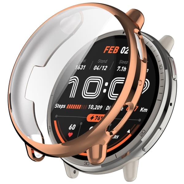 Huami Amazfit Active 2 (A2437) Klockfodral Fulltäckande Flexibelt Flexibelt Galvaniseringsskydd - Roséguld Rosa