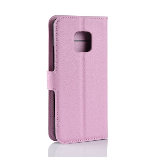 Huawei Mate 20 Pro flipfodral i litchi-texturläder - Rosa Rosa