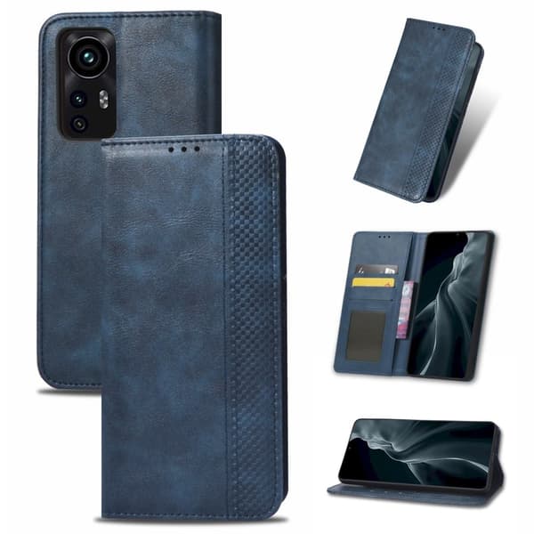Bofink Vintage Xiaomi 12 / 12x Nahkakotelo - Musta Blue