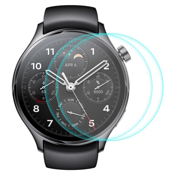 2Pcs HAT PRINCE Xiaomi Watch S1 Pro HD tempered glass screen protector Transparent