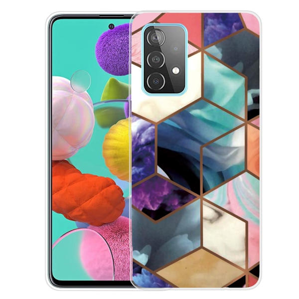 Deco Samsung Galaxy A73 Etui - Fargerik Terning Tile Multicolor