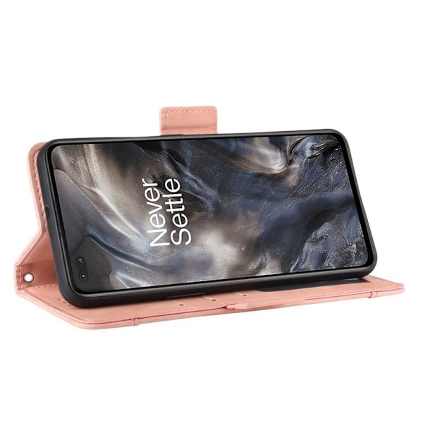 Modernt OnePlus Nord fodral med plånbok - Rosa Rosa