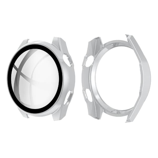 Huawei Watch 3 Pro enkelt deksel + herdet glass - Sølv Silver grey