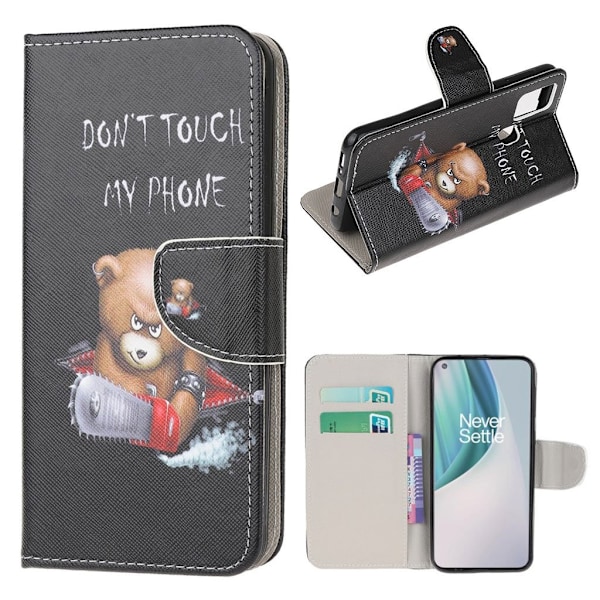 Wonderland OnePlus Nord N10 5G flip kuoret - Karhu Brown