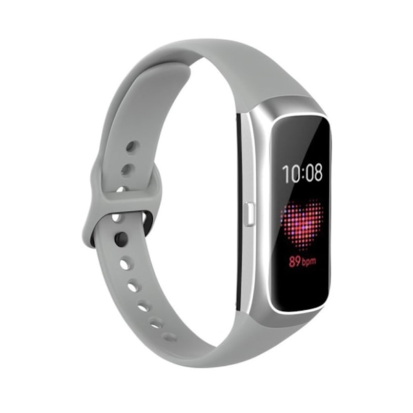 Samsung Galaxy Fit enkelt klockarmband i silikon - Grå Silvergrå