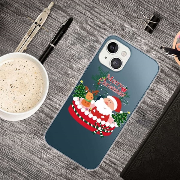 Julfodral till iPhone 14 Plus - Tomte Och Tomte Röd