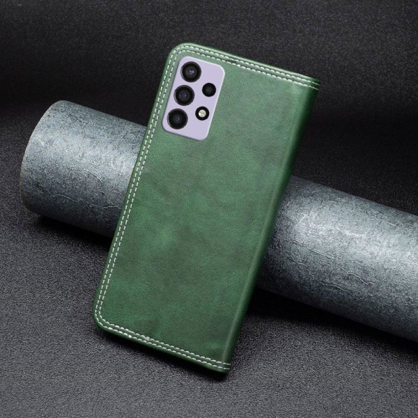 BINFEN tvåfärgat läder Samsung Galaxy A72 5G fodral - Grön Grön