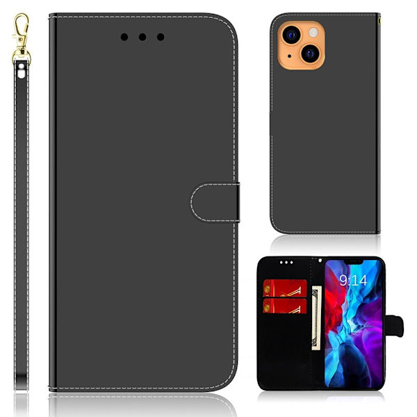 Mirror etui til iPhone 13 Mini - Sort Black