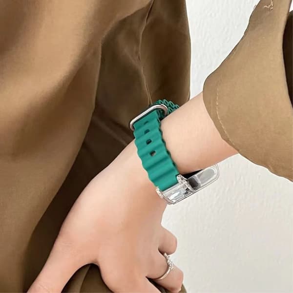 Xiaomi Smart Band 8 silikonihihna - Valkoinen / Läpinäkyvä Kotelo White