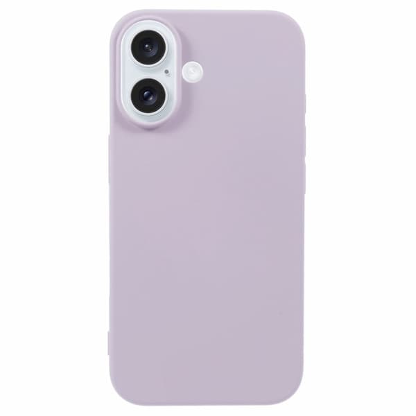 iPhone 16 Plus Flexibelt fodral Mjukt fiberfoder Reptåligt mobilskal - Lila Lila