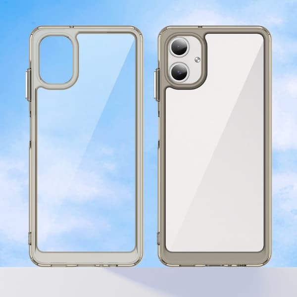 Samsung Galaxy A06 smart telefonskal i akryl - Transparent Grå Silvergrå