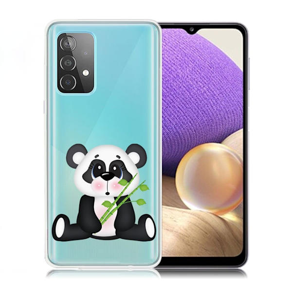 Deco Samsung Galaxy A32 5G kotelot - Panda Ja Bambu White