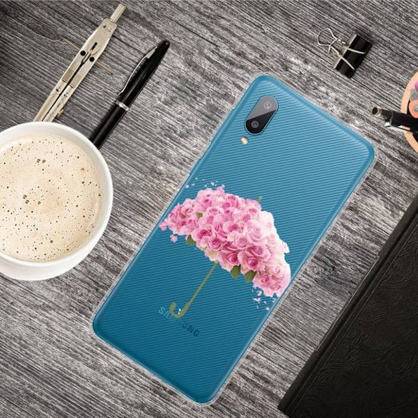 Deco Samsung Galaxy M02 / Samsung Galaxy A02 skal - Blomformat Paraply Rosa