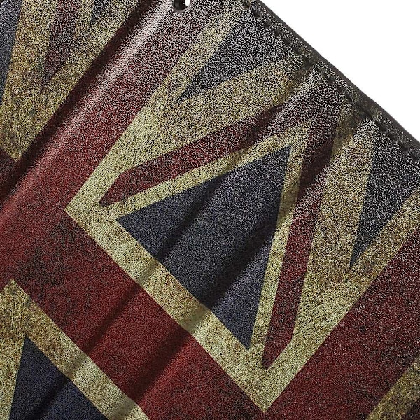 Holberg læder-etui til HTC Desire 530 med kortholder og stander - Gammeldags engelsk flag Multicolor
