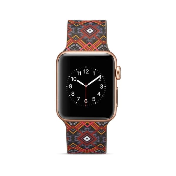 Apple Watch Series 4 44mm klockband av silikon - Unika Blommor multifärg