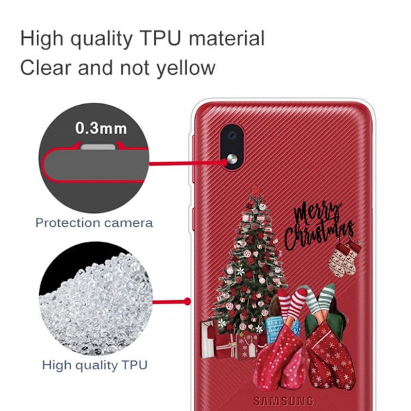 Samsung Galaxy A01 Core Case til jul - Træ Og Gaver Green