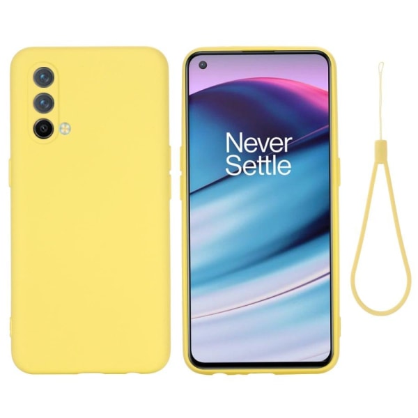 Matte Liquid Silikoni Suojakuori For OnePlus Nord CE 5G - Keltai Yellow