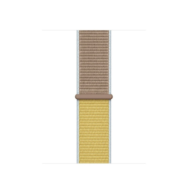 Apple Watch Series 5 40mm solid farve nylon urrem - Gul / Lysebrun Yellow