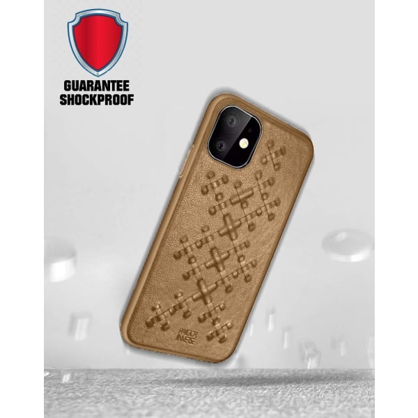 Raigor Inverse WEAVE -suoja iPhone 11:lle - Ruskea Brown