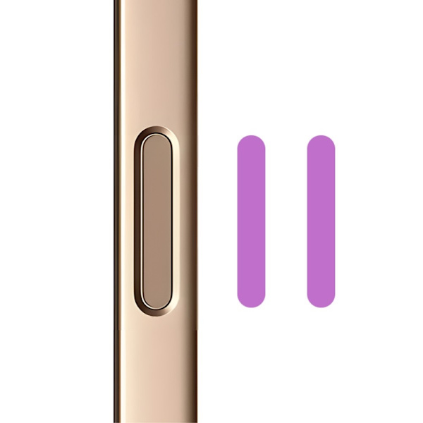 RURIHAI 2-pack Camera Control Button Sticker iPhone 16 Pro Max / 16 Pro / 16 Plus / 16 Glass Camera Button Protector - Rose Pink