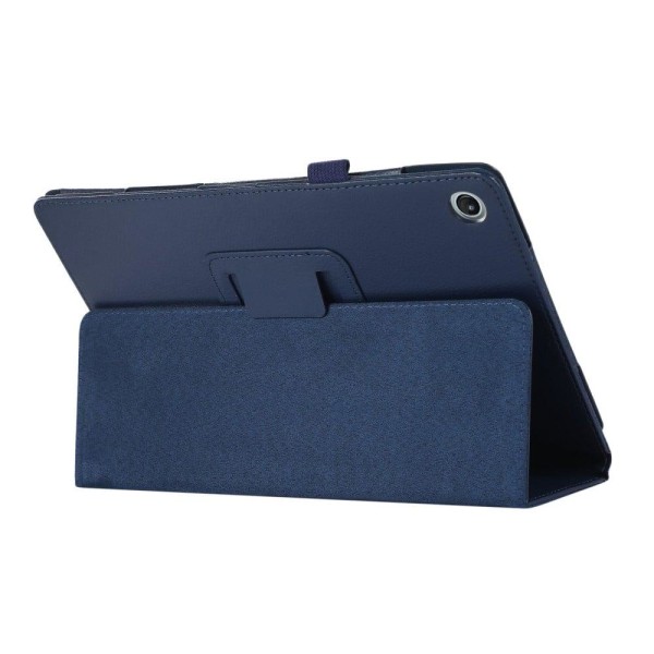 Foldable case with Lichi-texture for Lenovo Tab M10 Plus (Gen 3) Blue